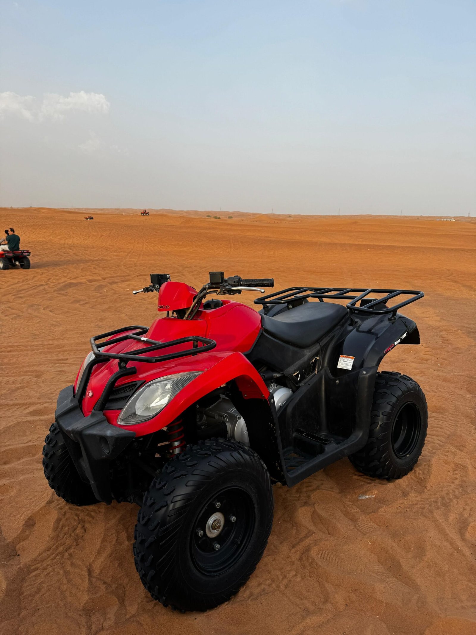 250cc quad — posing for a photo stop